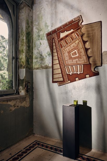 Brick by Brick rug collection by Renesa and House of Knots on display at Alcova