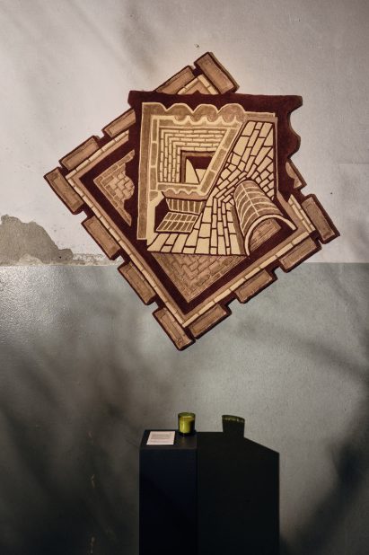 Brick by Brick rug collection by Renesa and House of Knots on display at Alcova