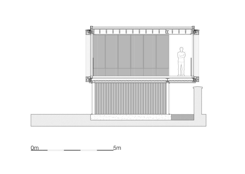 Section of Park Pavilion by Scullion Architects