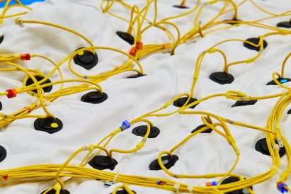 Speakers wired up to a jacket by Vollebak