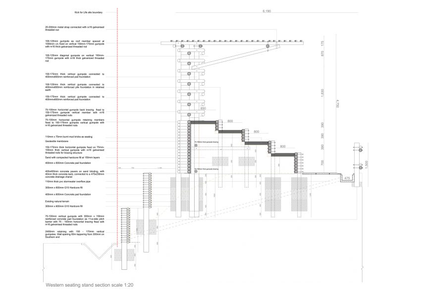 Section of Stadium of Life by Rise International