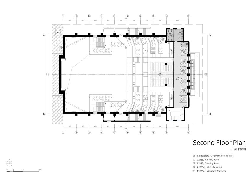 Jiangling Teahouse second floor plan by Studio We Live