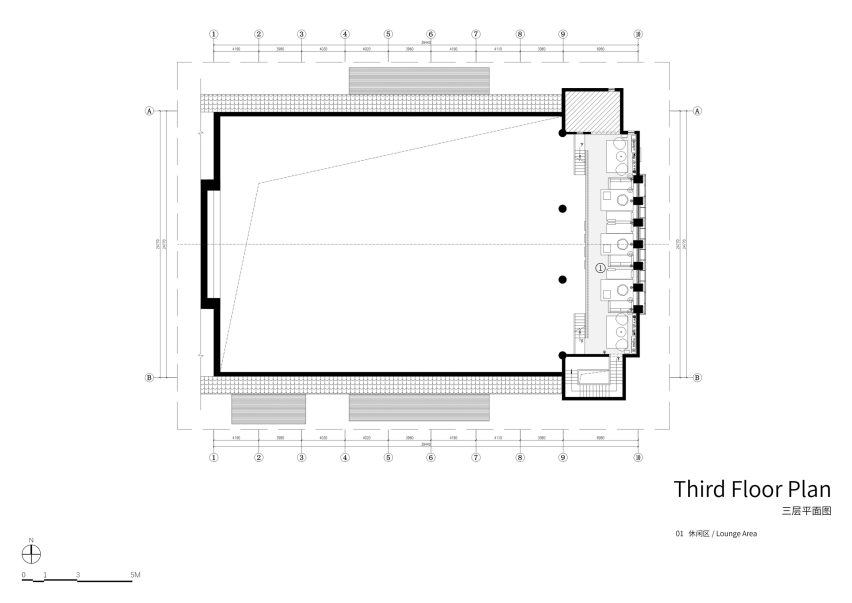 Jiangling Teahouse third floor plan by Studio We Live