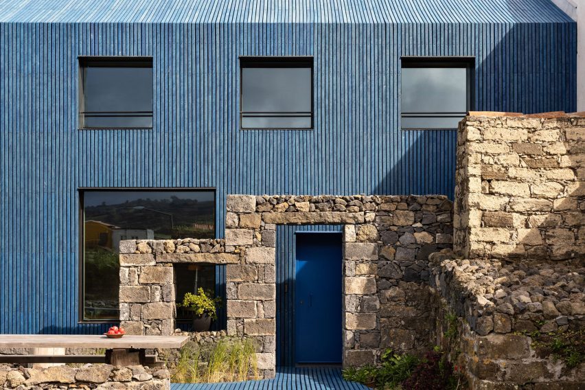 The Blue House Atelier Backlar stone ruins