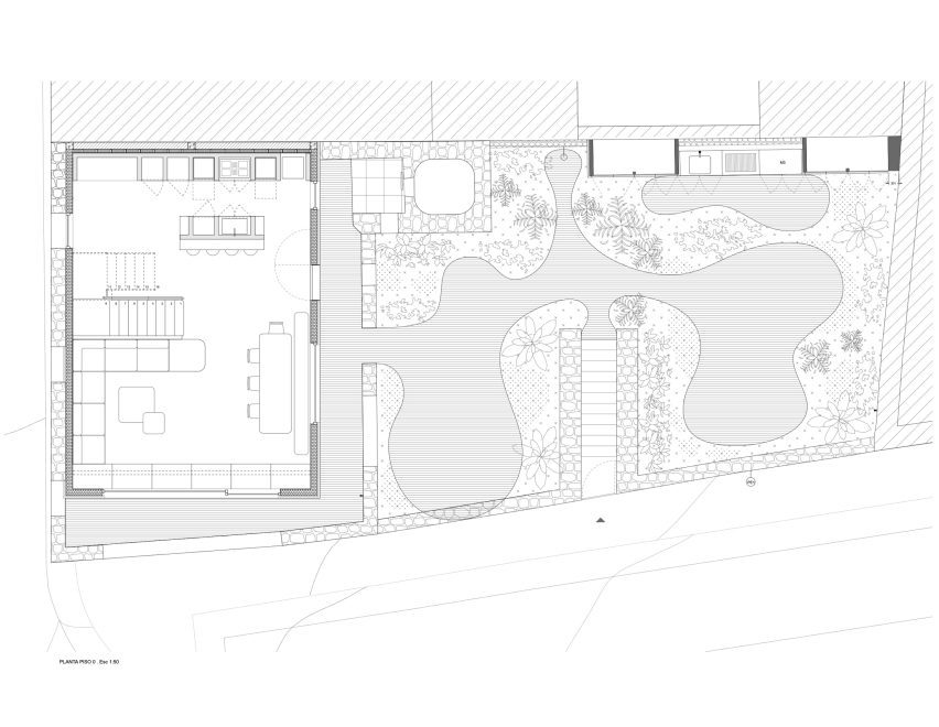 The Blue House Atelier Backlar ground floor plan