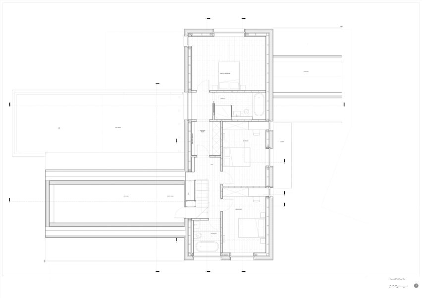 First floor plan of Old Orchard by Gresford Architects