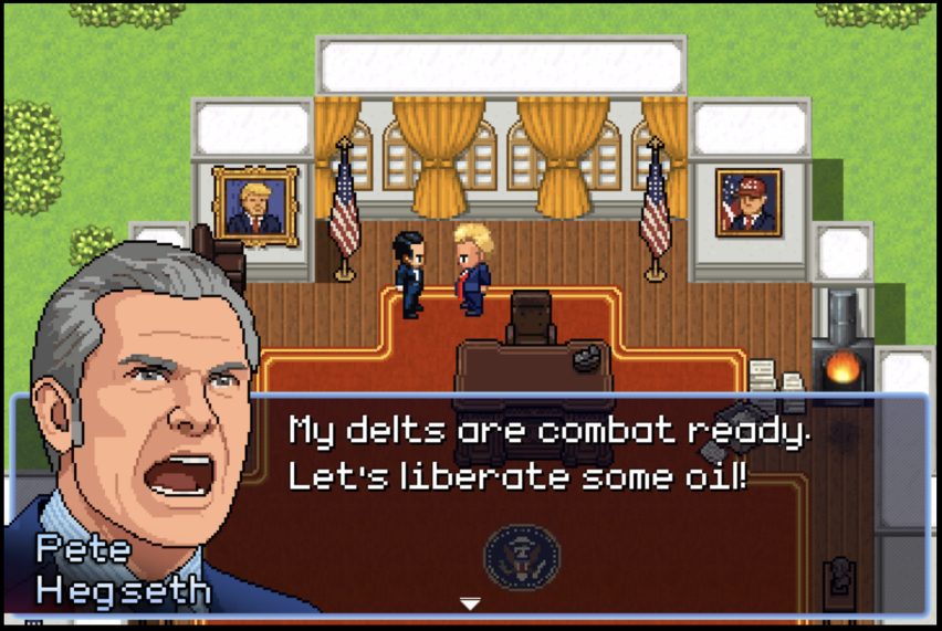 Pete Hegseth in video game