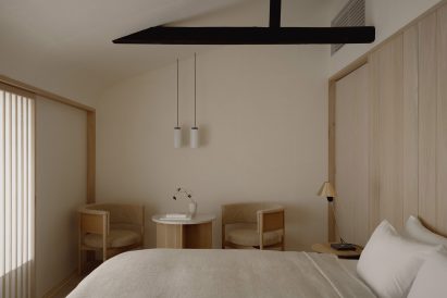 Bedroom with light colours