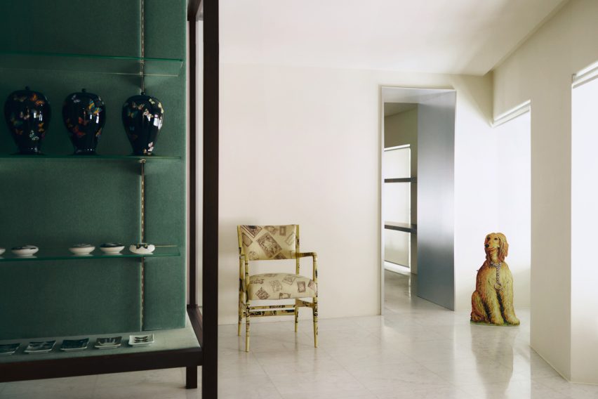 Vitrines with Fornasetti products