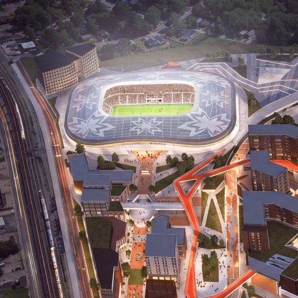 Concept for Atlanta Women's Soccer Stadium by Leslie Koffi and Melia Whitney