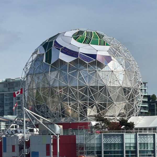 Vancouver’s Science World dome is being covered in soccer ball motif for World Cup