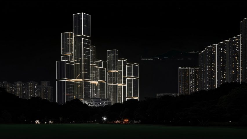 a digital image of a city skyline