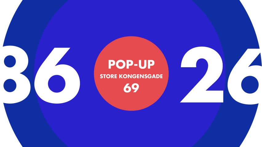Poster graphics for Blå Station pop-up exhibition