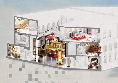 Render of an accessible support centre