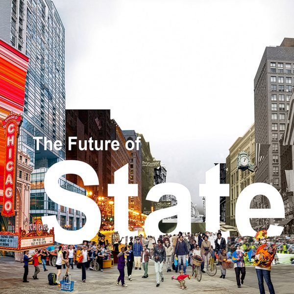 Graphic for the Chicago Architectural Club 2026 Burnham Prize: The Future of State competition