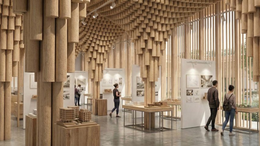 Render of an architecture museum