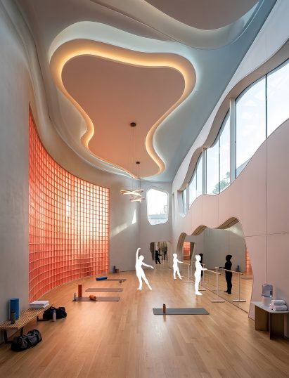 Render of a dance studio