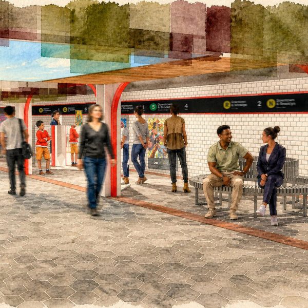 Digital illustration of an underground hub