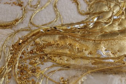 Golden Fleece-inspired textile artwork by Romy Philo