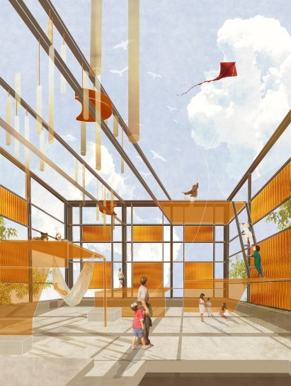 Render of a community space