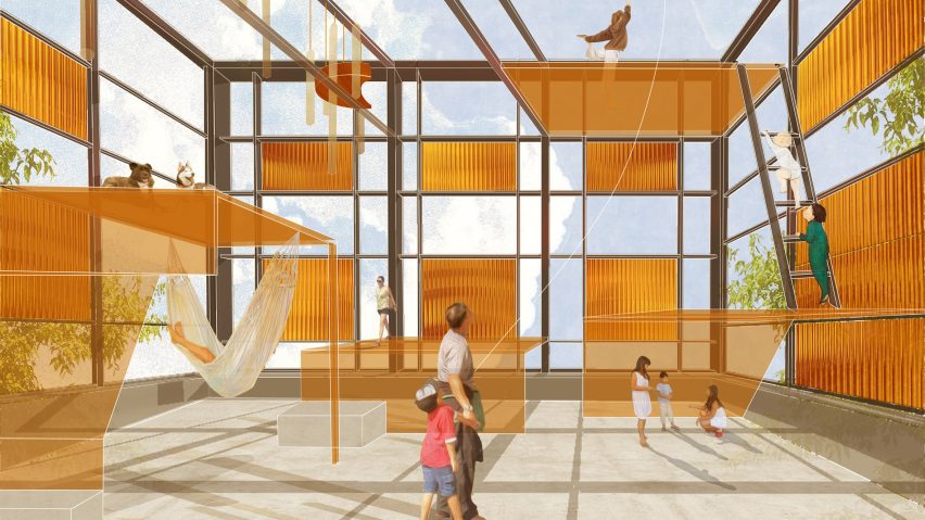 Render of a community space