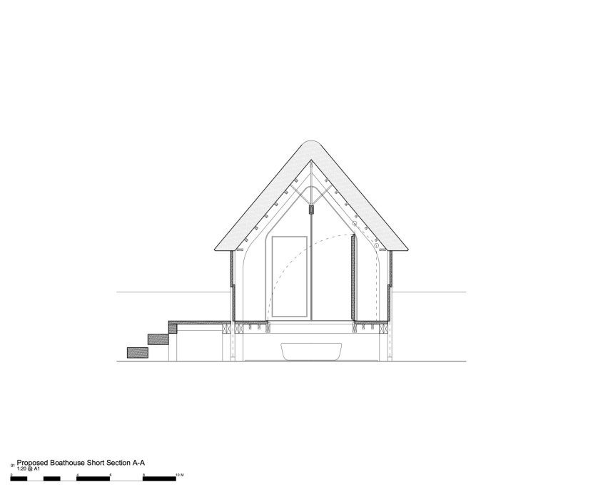 Section of the Alde Boathouse by Richard Parr Associates