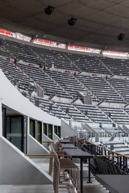 Azteca stadium from a box