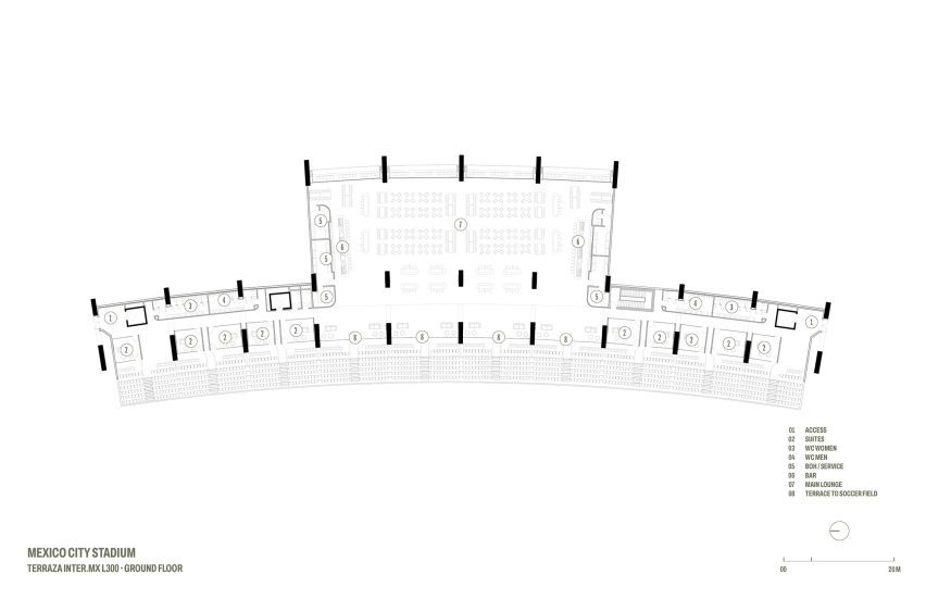 Azteca Stadium interior plans