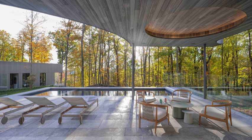Swimming pool at a guest house in New York