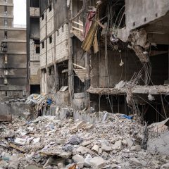 Building damage in Beirut, Lebanon