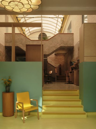 Entrance of The Yard headquarters of Cubitts by 51 Architecture