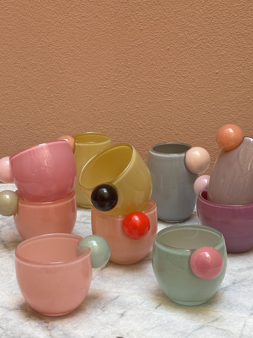 Helle Mardahl contributed her colourful glassware