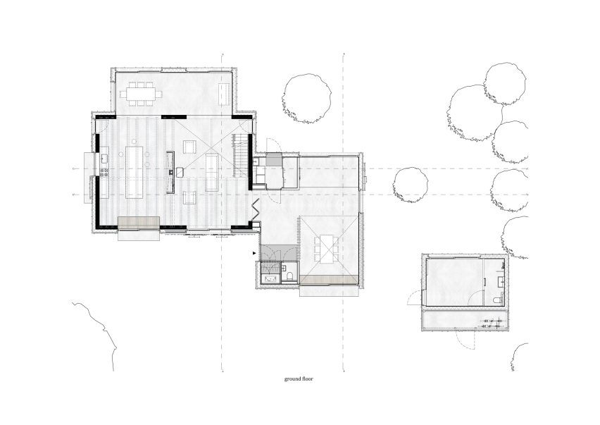 Plan of Longhouse Farm by Bastiaan Jongerius Architecten