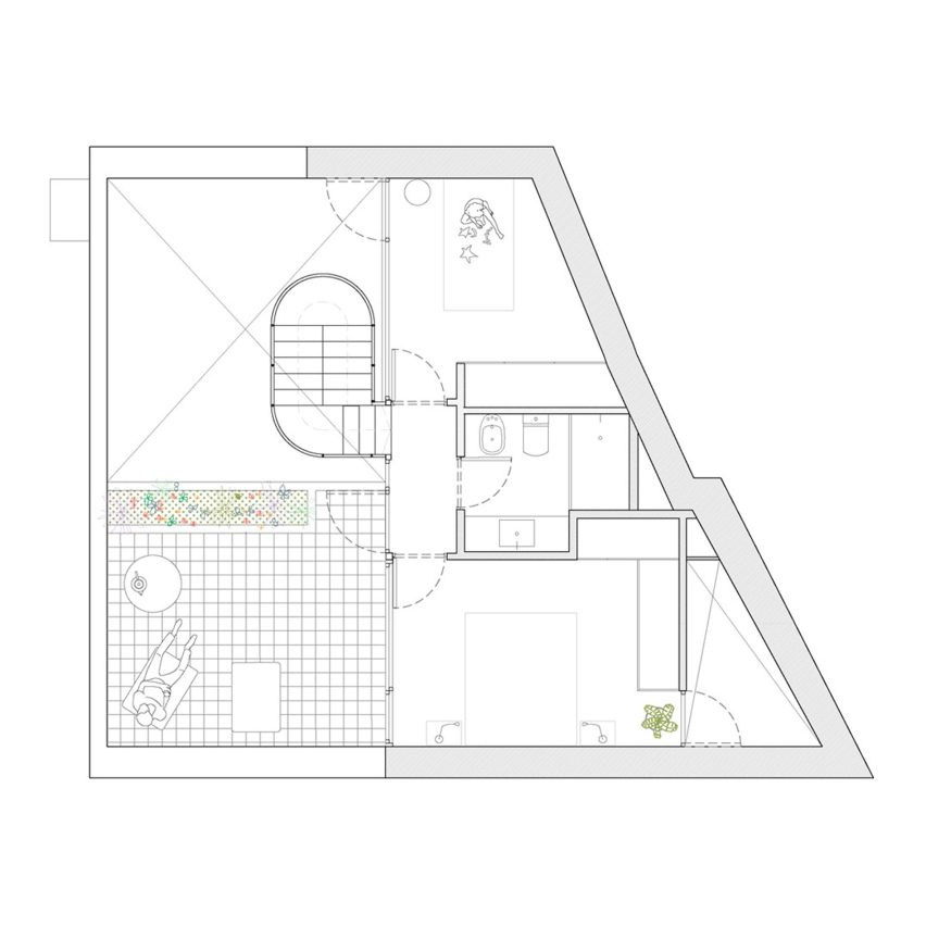 Plan of PH Gainza by Estudio Futuro