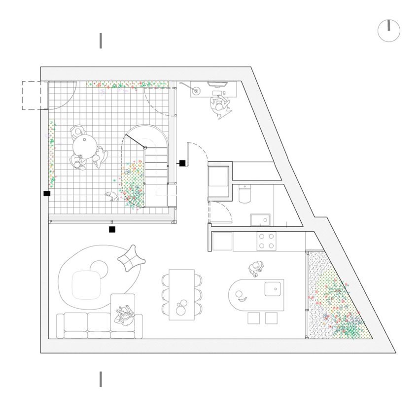 Plan of PH Gainza by Estudio Futuro