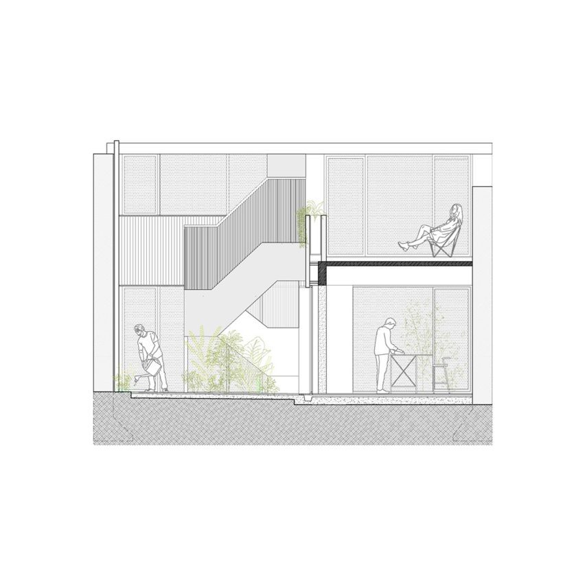 Section of PH Gainza by Estudio Futuro