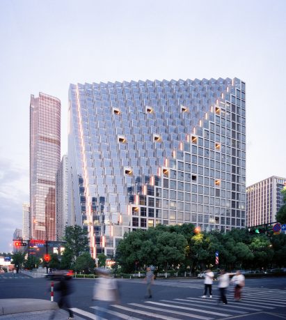 Pyramidal building in China