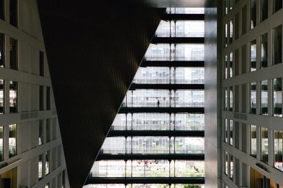 Large atrium by OMA