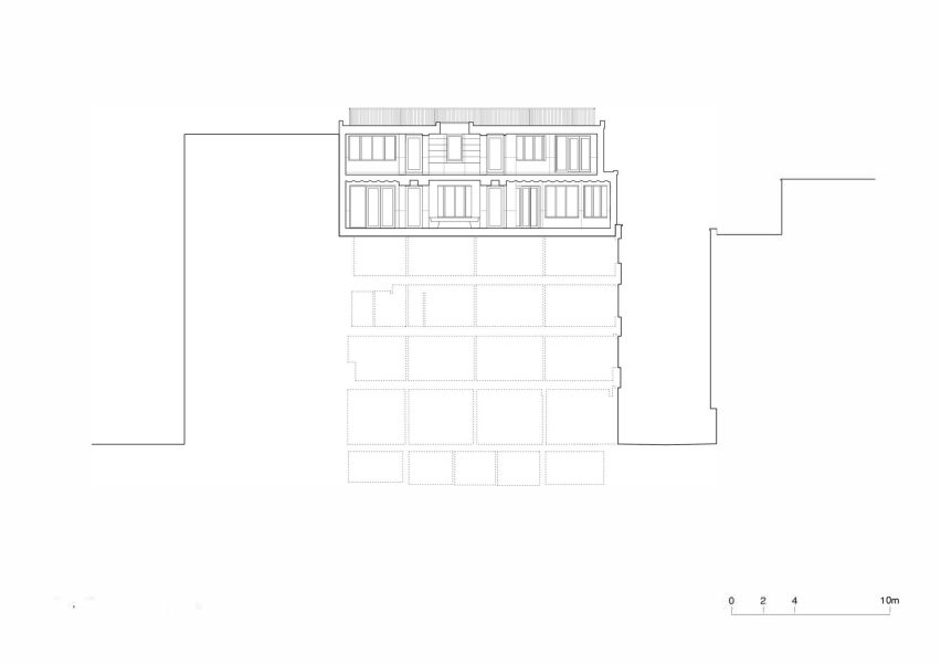 Section of House on a Hill by David Kohn Architects