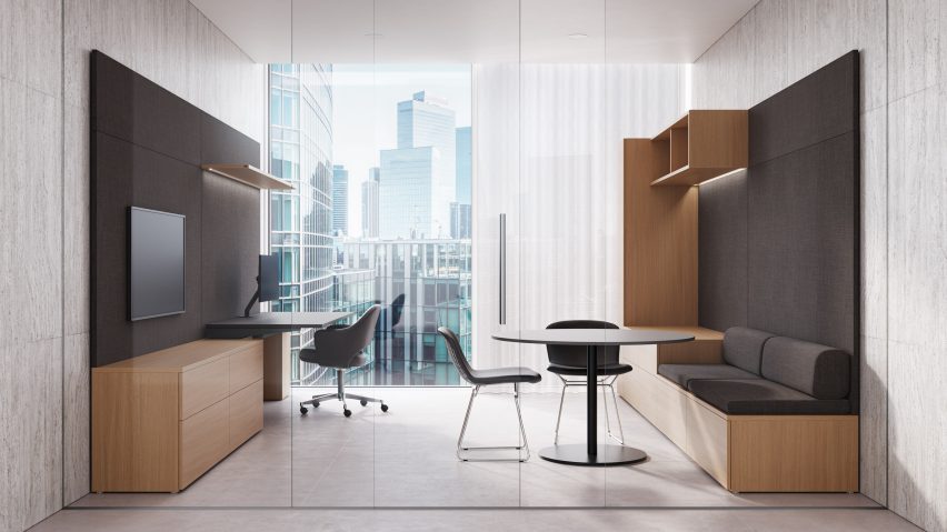 Konzert office furniture system by Paolo Dell'Elce for Knoll