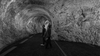 Interior of La Caverne du Pont Neuf by JR