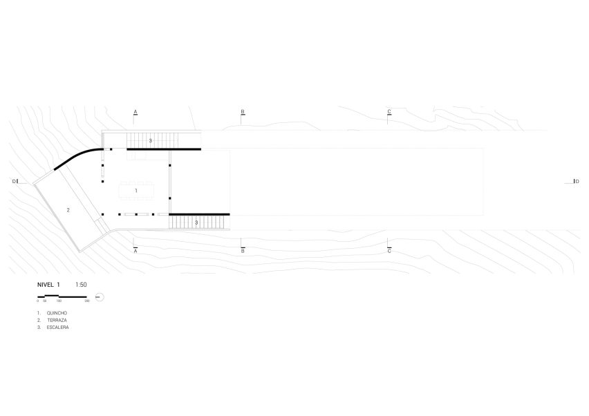 Plan of Negrilla House by Croxatto and Opazo Architects