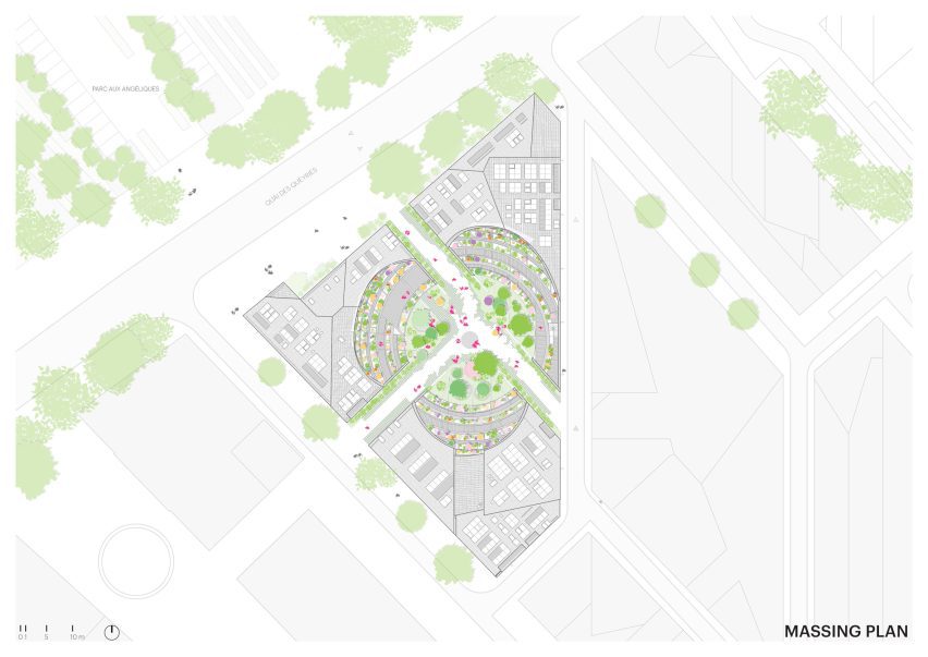 Site plan of La Vallée Verte housing by MVRDV