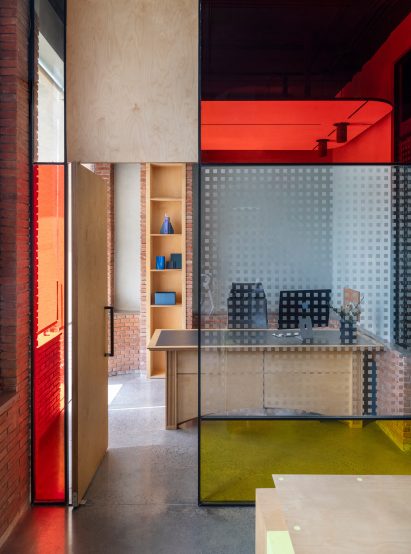 Colourful glass panels