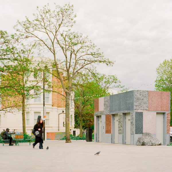 Studio Weave creates stone toilet block in London to "express democracy", comments update