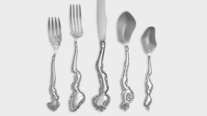 3D-printed futuristic cutlery