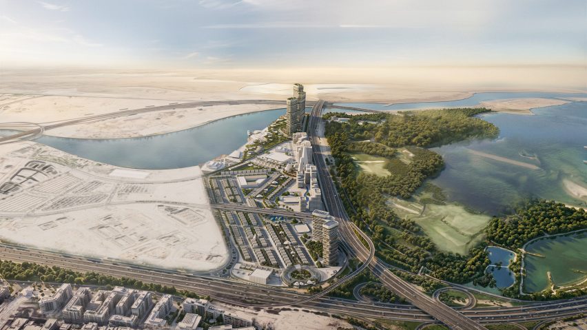 visualisation of an urban design project on a waterfront