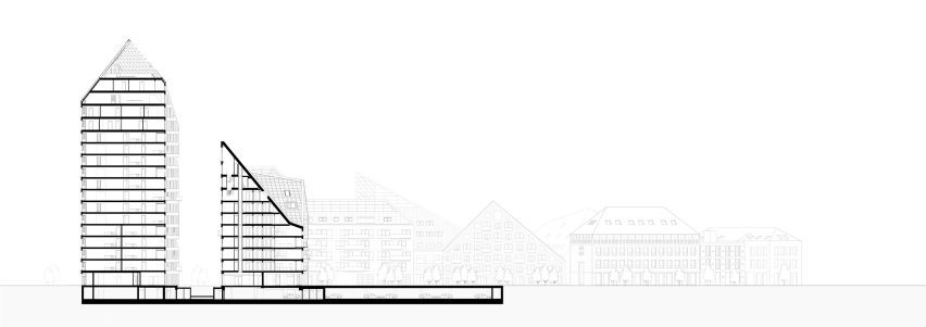 Section of Nieuw Bergen by MVRDV