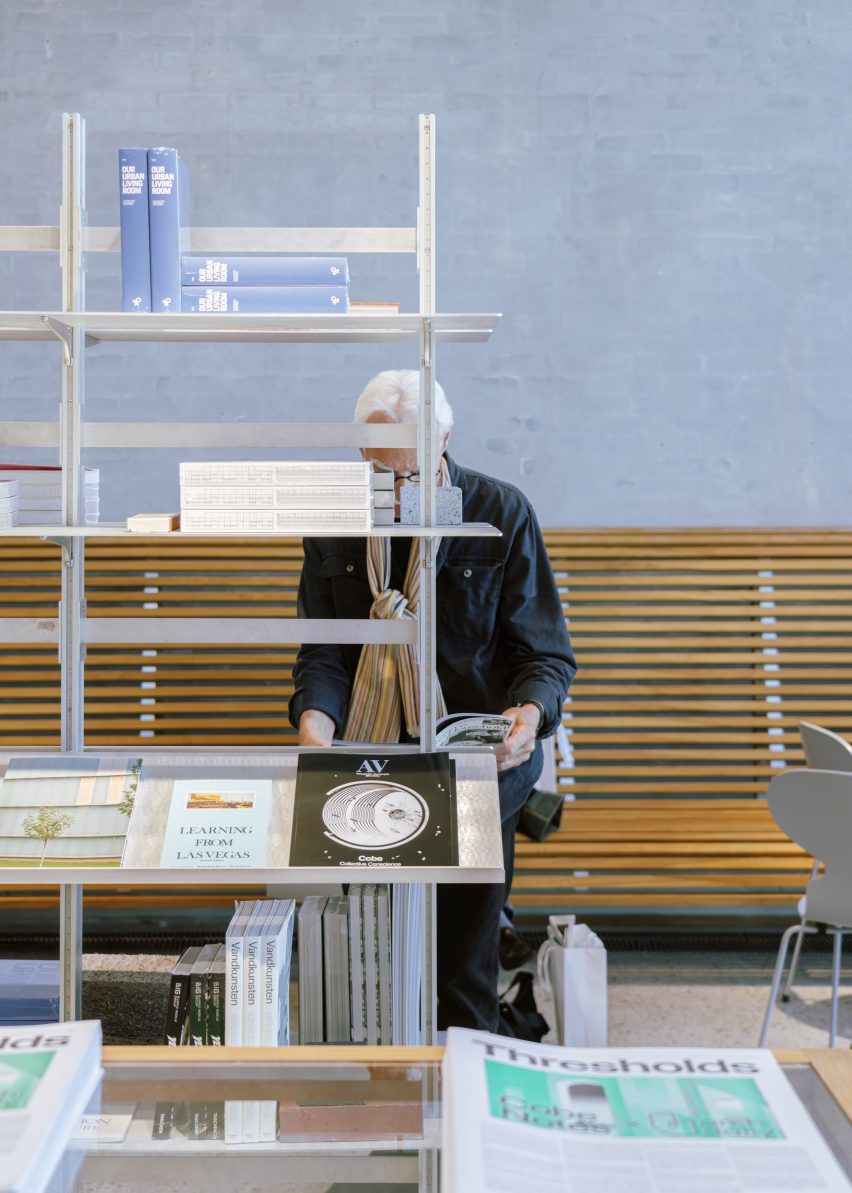 Architecture bookshop in Cobe's Copenhagen studio by Nikolaj Mentze