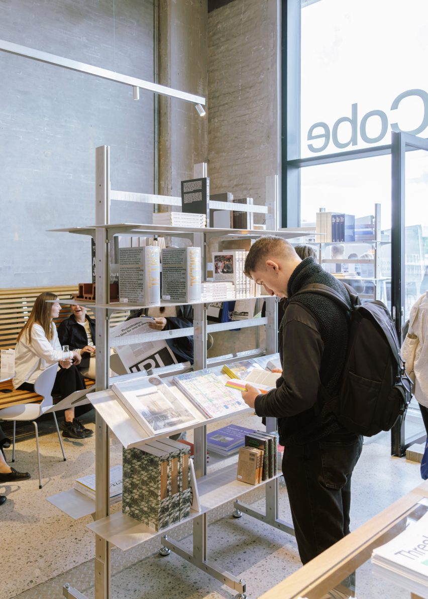 Architecture bookshop in Cobe's Copenhagen studio by Nikolaj Mentze